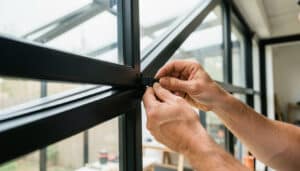 Parclose en acier à clipser pour verrière métallique