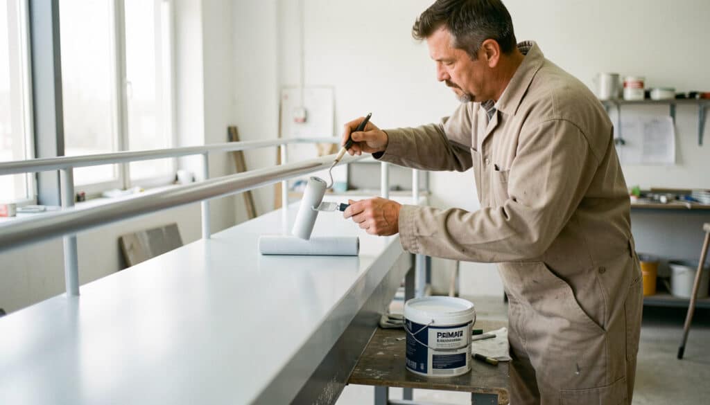 Peinture sur galvanisation à froid et finitions