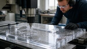Usinage du plexiglas transparent sans défauts