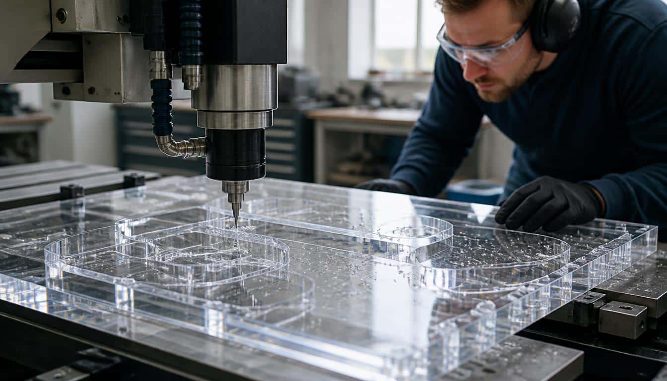 Usinage du plexiglas transparent sans défauts